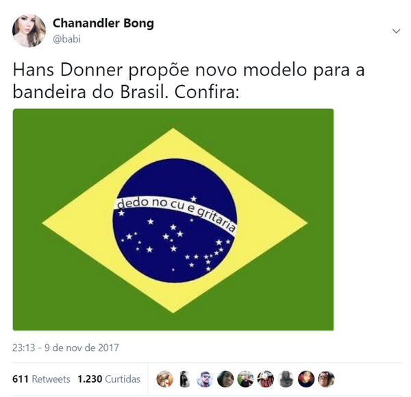 Designer Hans Donner propõe nova bandeira do Brasil, em degradê e